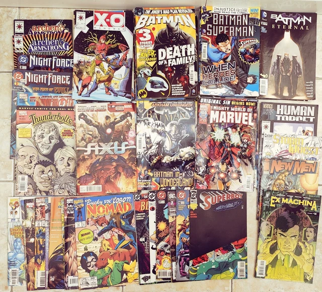 Job Lot Of Marvel Dc Batman Comic Books Avengers Axis X-O Manowar