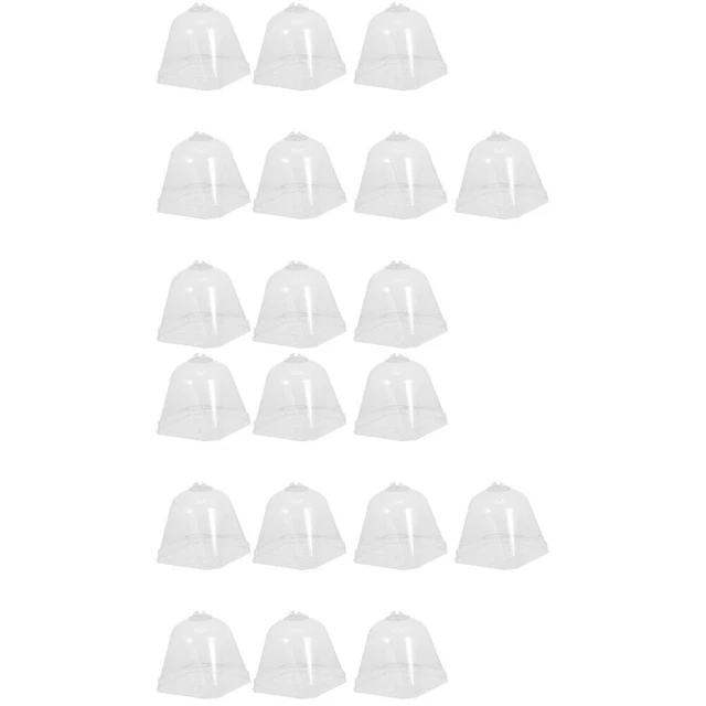2x campana da giardino in plastica cupola per piante trasparente vaso per piante