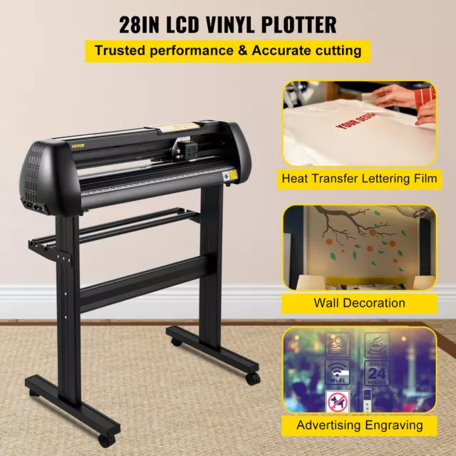 VEVOR Vinyl Cutter Machine Cutting Plotter 28inch Bundle SignMaster Floor Stand 2