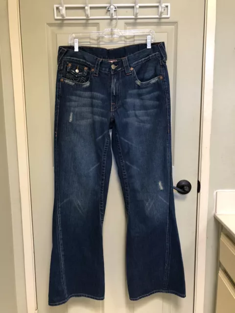 Men's True Religion Jeans Joey Twisted Flare Sz 34 Men's True Religion Jeans Joey Twisted Flare Sz 34