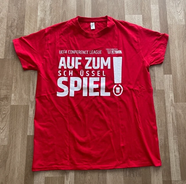1.FC Union Berlin - T Shirt - Auf zum Schüssel Spiel - UEFA ECL - Größe 2XL XXL