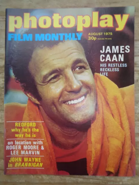 Photoplay Film Monthly August 1975 James Caan Robert Redford John Wayne