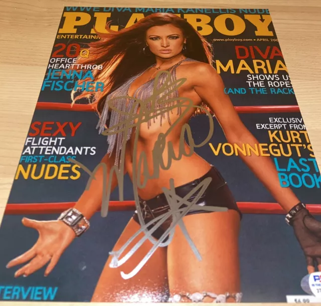 Maria Kanellis WWE Playboy Cover Hot Sexy Signed 8X10 Photo PSA/DNA COA 3
