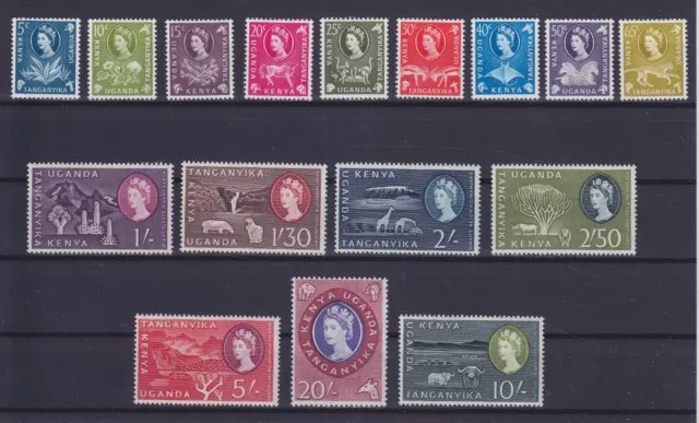 Kenya, Uganda, Tanganyika 1960, Sg 183-198, Complete Set, Mlh