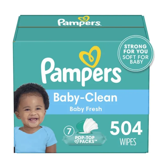 Pampers Aqua Pure Sensitive Baby Wipes Pop-Top, 13 pk.