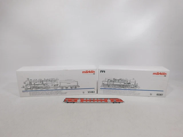 MÄRKLIN H0 2X Empty Box for Steam Locomotive 33182 Kbaystsb 83307 Kwste ...
