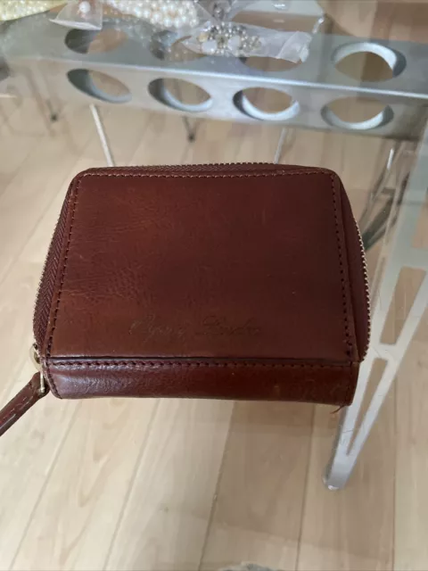 Osprey Brown Leather zip around purse And Popper Wallet