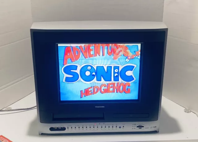 Toshiba MW14F51 14” CRT TV VCR VHS DVD Combo Retro Gaming Card Slot TELEVISION