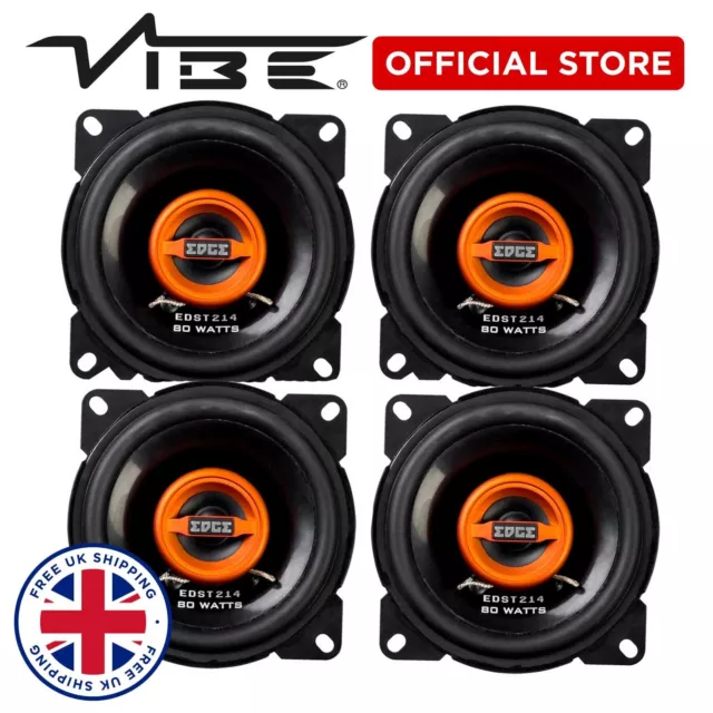 Edge 4 Inch Car Door Speakers 4 Pack 320 Watts  Car Audio Edst214-E6