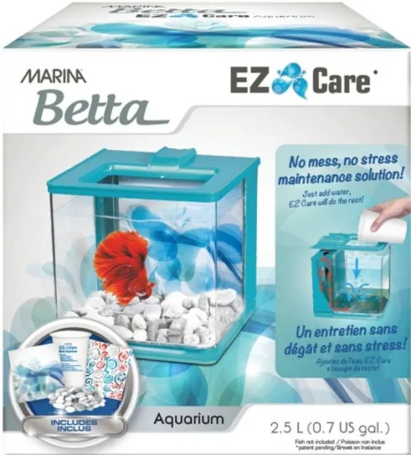 Marina Betta EZ Care Aquarium Kit 0.7 Gallon Blue - 1 count 13359