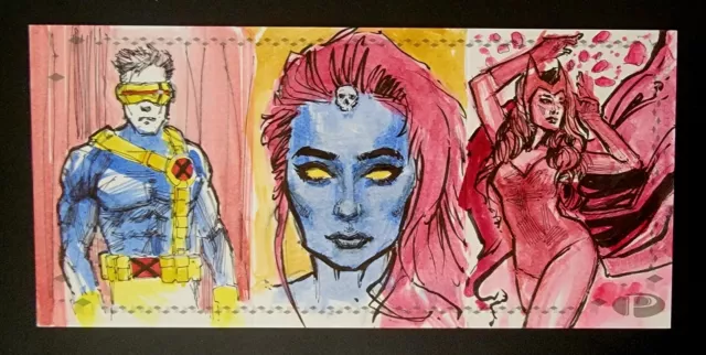 Marvel Premier Artist Sketch DYLAN RILEY Black Cat Daredevil Mystique Cyclops