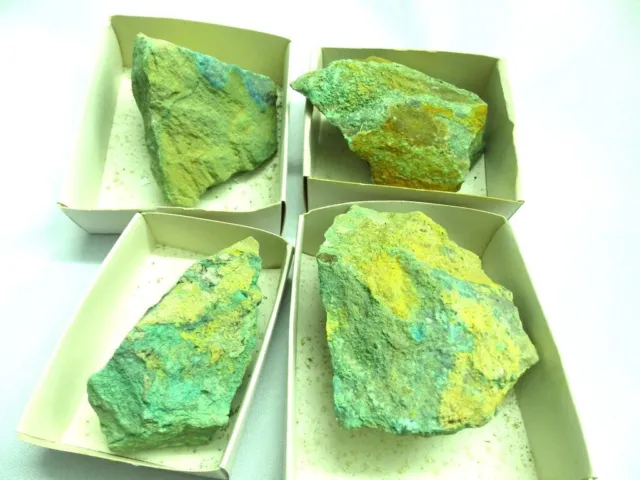 Minerales " Fantastico Lote De 4 Calcantitas De Utah (Usa)  -  2A24 "