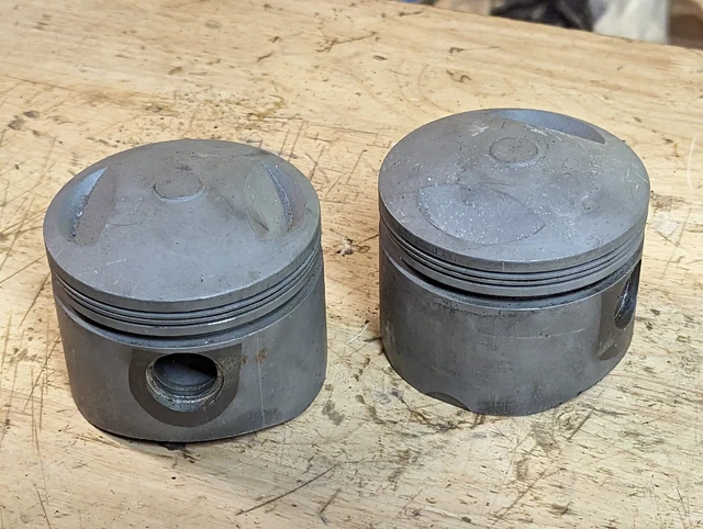 OEM 1978-84 Pair Harley Shovelhead 80" 1340 Domed Pistons FLH FXE FX 2124-78