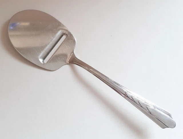Vtg EKCO USA cheese slicer planer stainless steel, chevron pattern