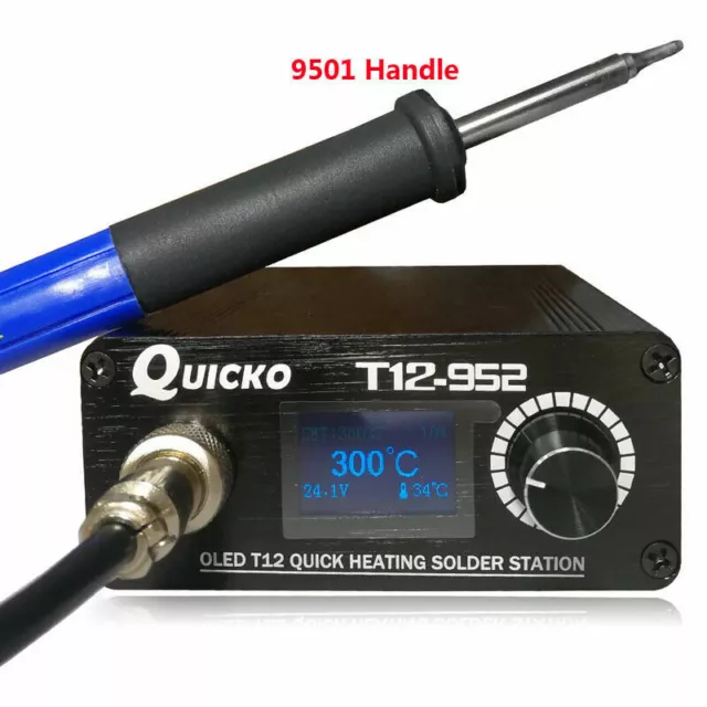 110V~220V QUICKO QUT12-952 OLED Digital Soldering Iron Station & 9501 Handle