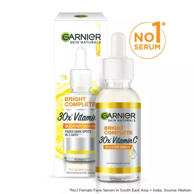 Garnier Vitamina C Suero Facial, 50ml/1.69 Fl OZ - Instant Glow, Punto Reducción