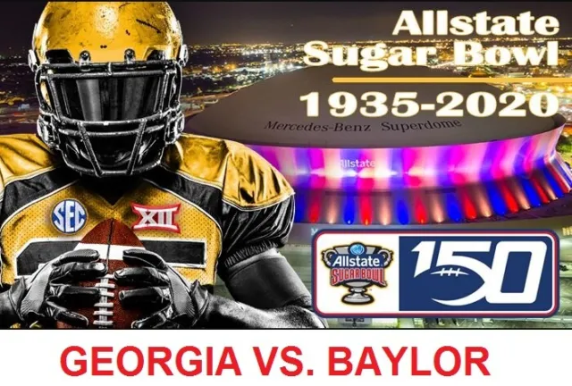 2020 Sugar Bowl Game Program Georgia Bulldogs Baylor Bears 2019 Sec Vs. Big 12