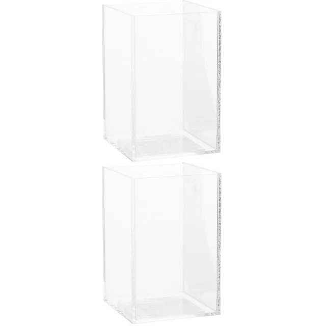 2x Home Decor Small Aquarium Acrylic Fish Tank Fish Tank for Office