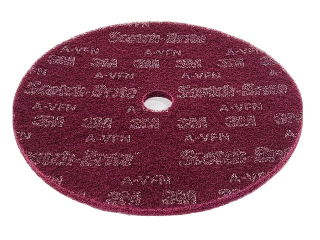 (25) Scotch-Brite 12” Very Fine Aluminum Oxide HS High Strength Deburring Disc