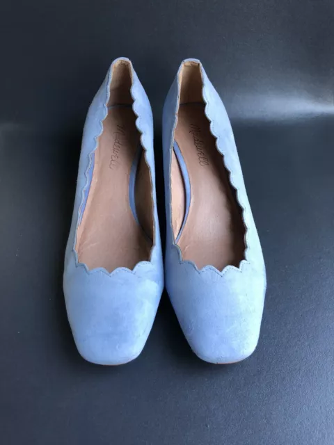 Madewell Blue Leather Heels Size: US 6.5