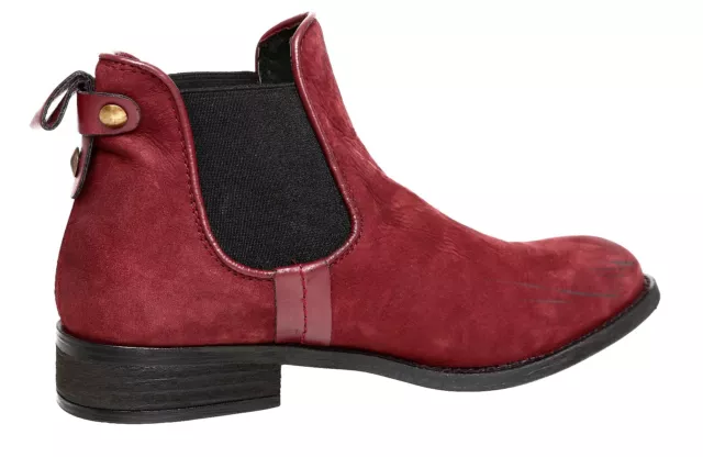 Steve Madden Gilte Chelsea Leather Boot Burgundy Women Size 7.5 M 4066 * 3