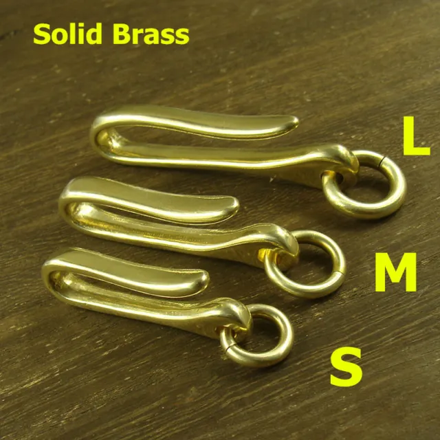 Solid Brass Belt clip Bag Wallet Hook keychains Key Holder belt clip U hook
