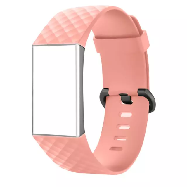 Silicone Bracelet Sport pour Fitbit Charge 3/4 de Rechange TPU Montres Ruban