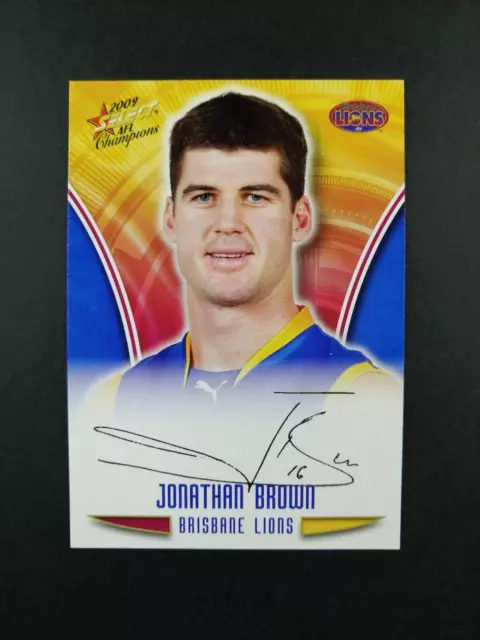 JONATHAN BROWN - Gold Foil Signature 2009 Select AFL Champions #FS5