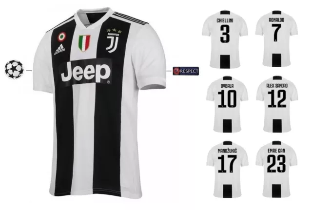 Trikot Adidas Juventus 2018-2019 Home UCL Champions League JUVE + Spielernummer