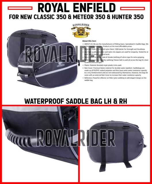 Se adapta a Enfield BOLSA DE SILLA IMPERMEABLE LHRH para Classic 350Meteor...