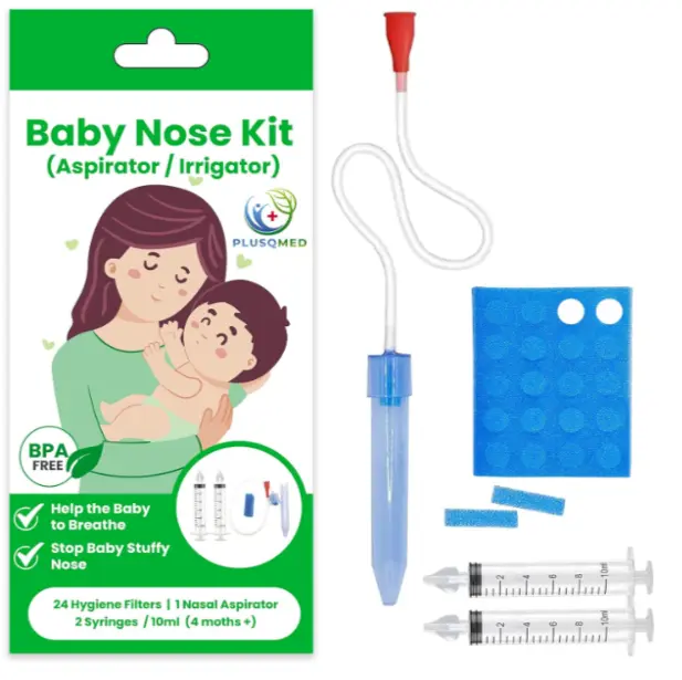 PLUSQMED Nasal Aspirator Baby,  Nose Cleaner Baby,Nose Cleaner, Irrigator, Kit,