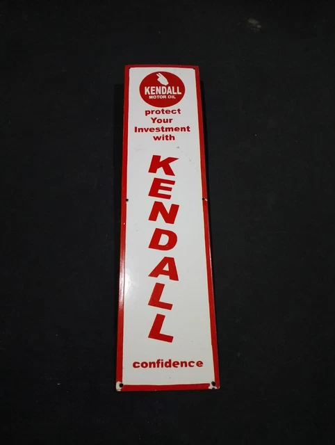 Porcelain Kendall Enamel Metal Sign Size 40" x 10" Inches