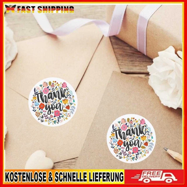 500pcs Per Roll Sealing Label Stickers Thank you Tags Office School Stationery