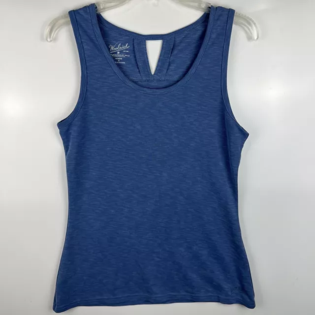 Woolrich Shirt Womens M Deep Sky Tank Top Tee Lightweight Casual Blue Athletic