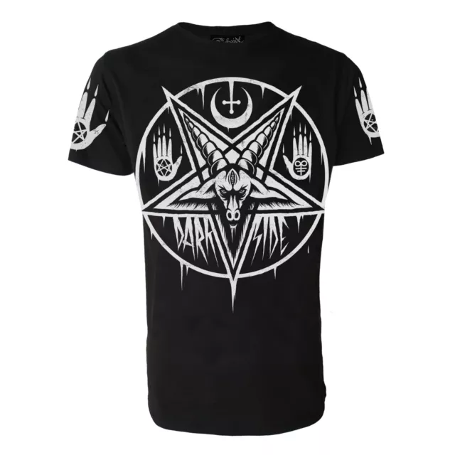 Darkside - PENTAGRAM BAPHOMET- Mens T-Shirt - Black -  Goth, Wiccan, Rock Occult