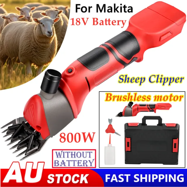 800W Electric Sheep Shears Wool Shear Clipper Livestock Hair Grooming For Makita