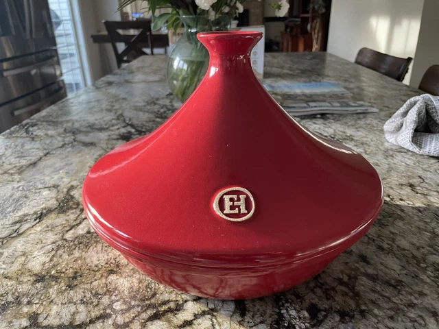 Emile Henry Flame Ceramic 2Q Quart 2L Tagine, Burgundy Emile Henry Flame Ceramic 2Q Quart 2L Tagine, Burgundy