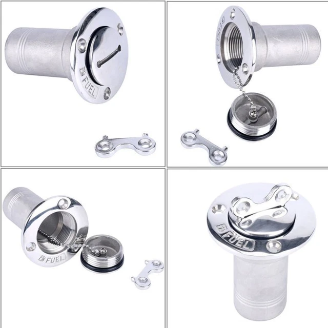BOAT DECK FILL Marine Filler with Key Cap Fuel/Waste/Water/Gas for Boat