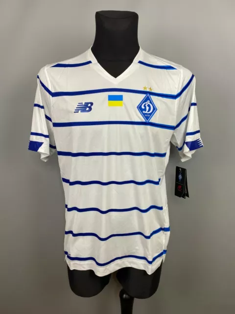 Dynamo Kiev 2020 2021 Home Shirt Football Soccer Jersey New Balance Mens Size L