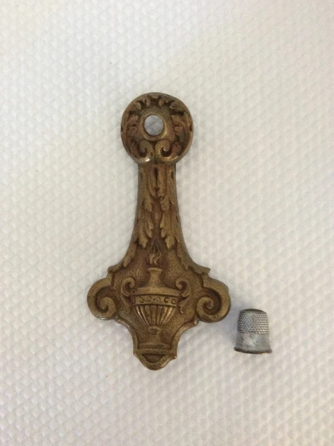 Antique  Brass Decorative Arts  Wall Hardware Element High Relief Ornamental