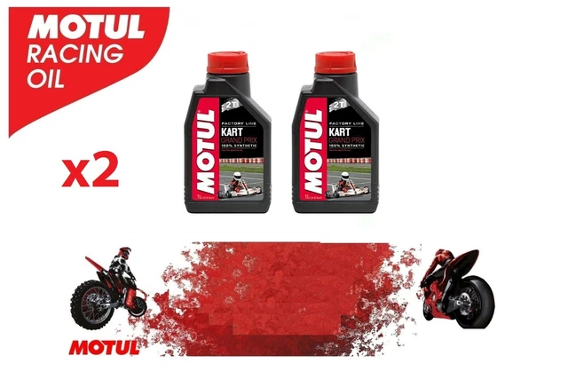 12 LT Litri Olio Motul Kart Grand Prix 2T 100% Sintetico Go Kart - Foto 5
