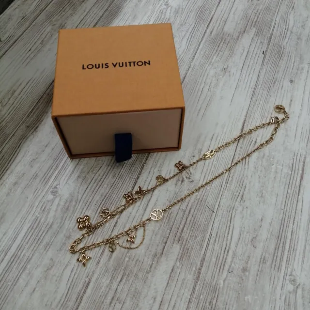 LOUIS VUITTON LOUIS VUITTON Corey blooming Necklace metal Gold Used GHW LV  M64855
