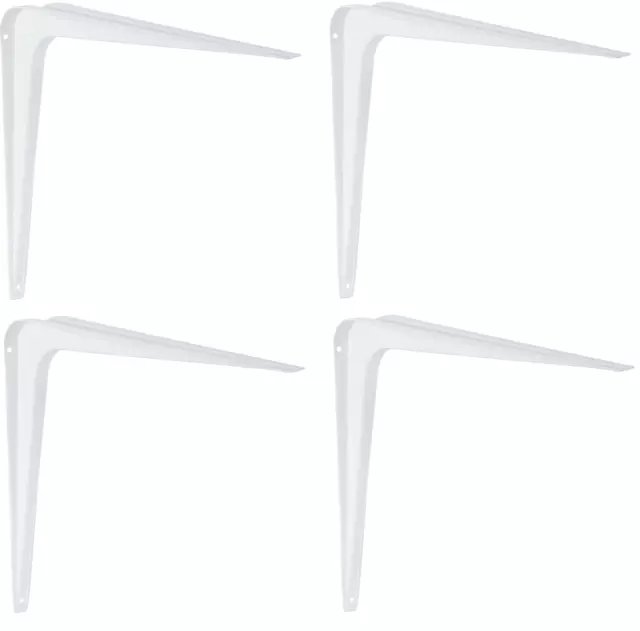4x Staffa per Scaffale Bianco Console Muro Mensola Sistema di Scaffalature