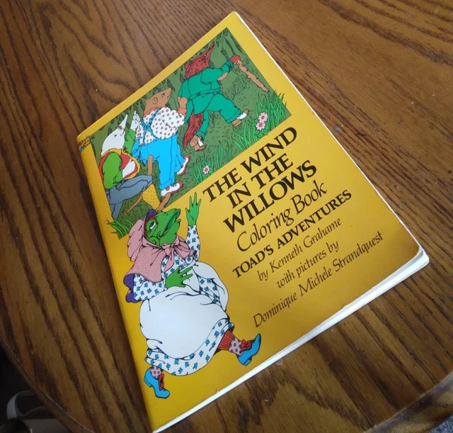 THE WIND IN the Willows Coloring Book Toads Adventure Unused Vintage ...