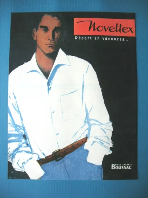Publicite De Presse Noveltex Tissu Boussac Illustration Gruau Ad 1960