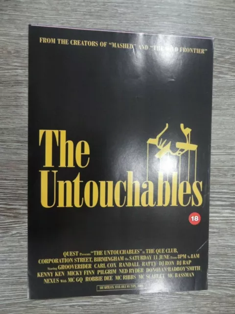 The Untouchables Rave Flyer 11/06/1994 Quest Promotions The Que Club Birmingham