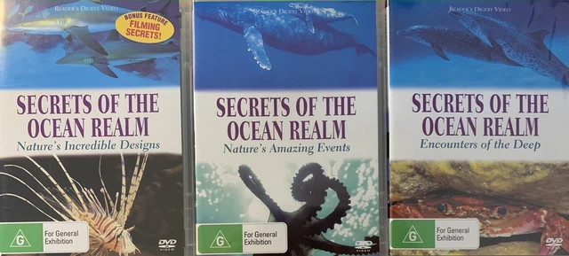 SECRETS OF THE OCEAN REALM 3 x DVD Set Readers Digest Documentary AS NEW!