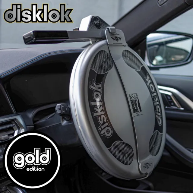 Disklok Security Small 35 - 38,9 cm giallo discoteca volante antifurto blocco