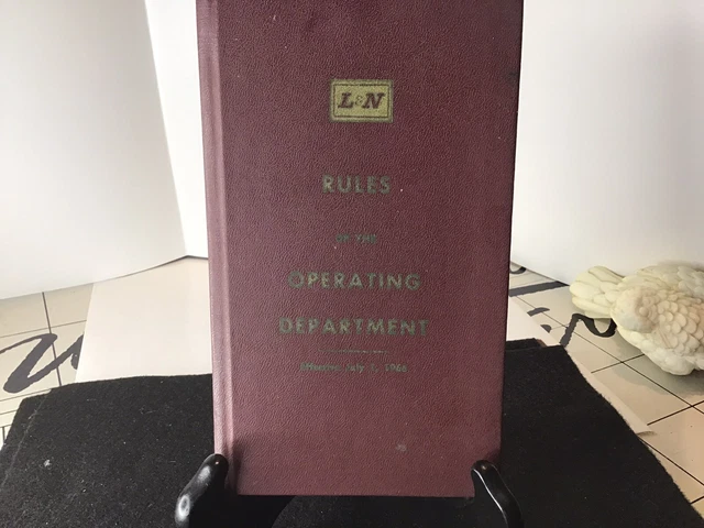 1966 - 1974 Louisville Nashville Railroad Employee Rules Of Operating Department