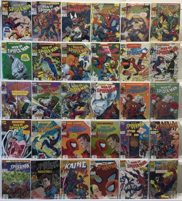 Marvel Comics Web of Spider-Man Comic Book Lot of 30